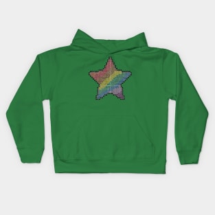 Pixel Rainbow Star Kids Hoodie